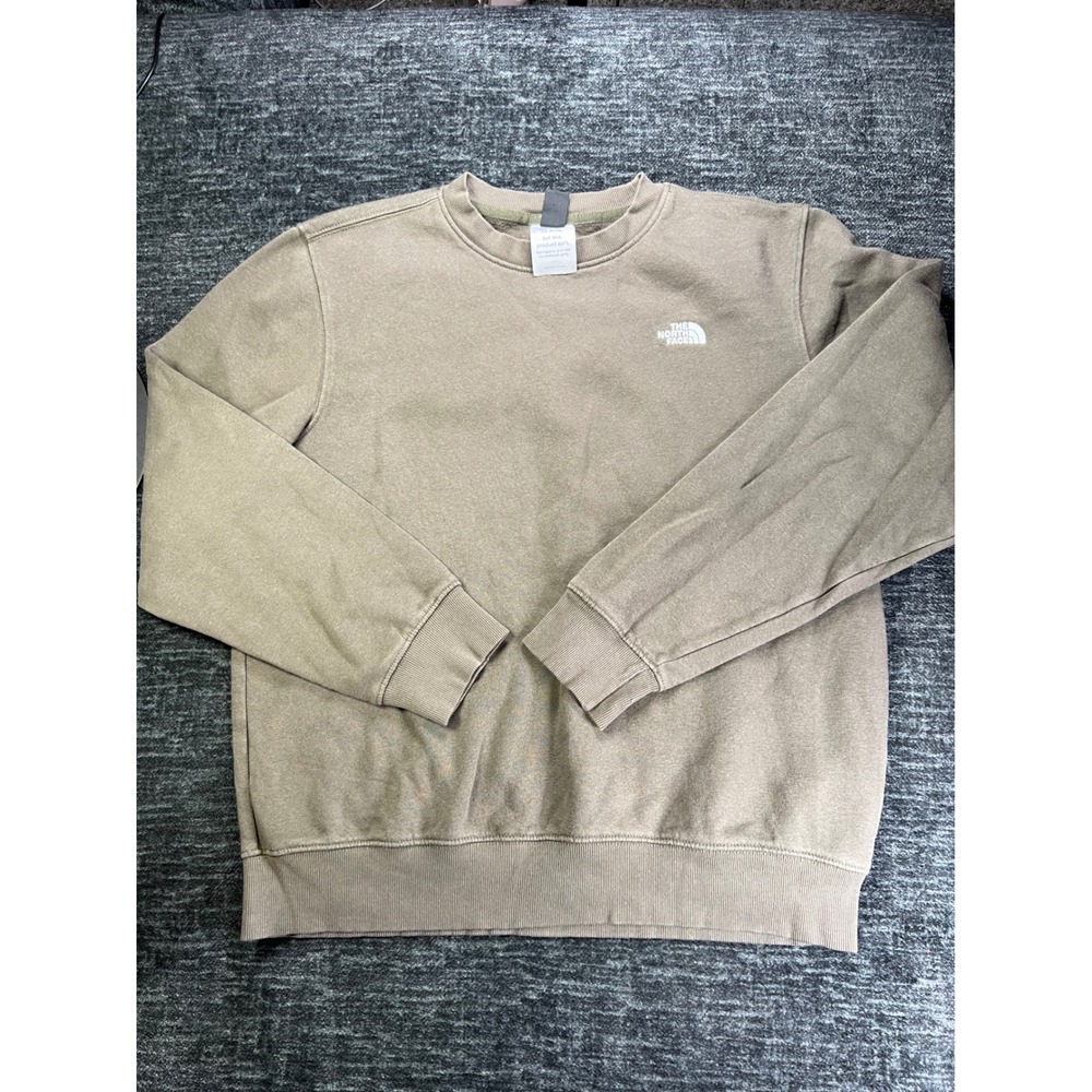 The North Face Sweatshirt Mens M Taupe Brown Circular Design Fleece‎ Crewneck
